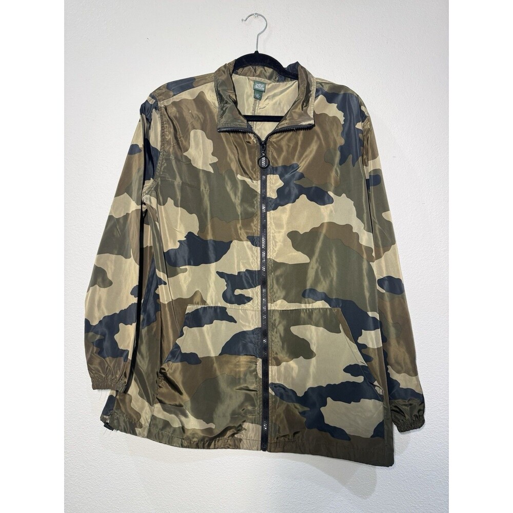 Wild Fable Camo Windbreaker Type Womens Jacket Medium Drawstring  At Bottom